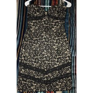 Black lace mini dress